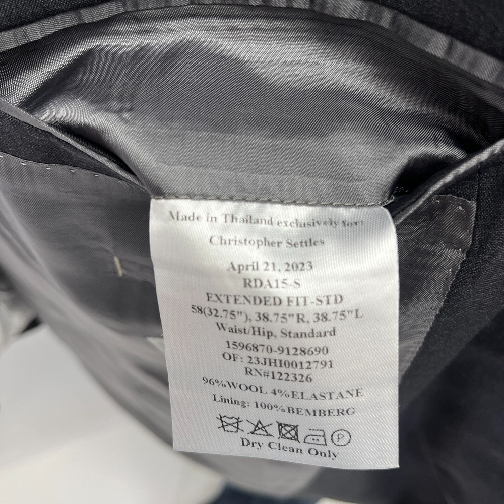 J. Hilburn REDA FLEXO Mens 58R Gray Blazer Custom Sport Coat Bespoke Jacket 2023 - Picture 10 of 16